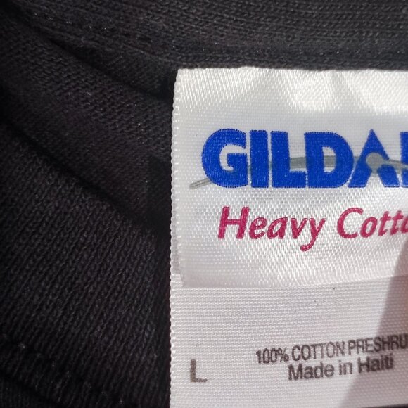 Miller 09 short sleeve T-shirt black gold graphic design men's size L - Picture 3 of 4